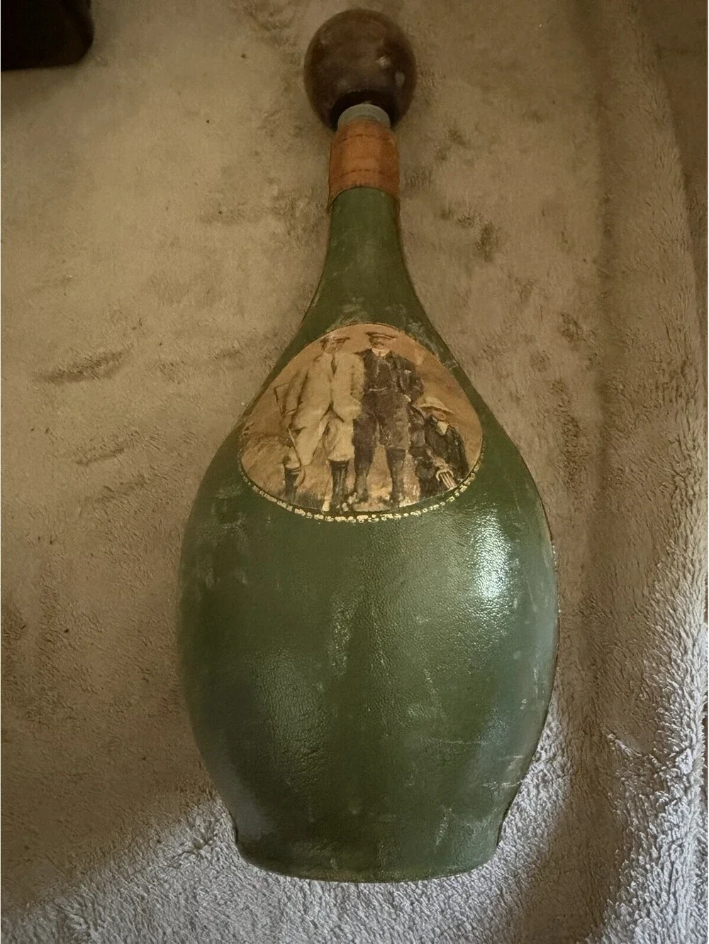 Vintage Mid-Century Italian Leather Decanter